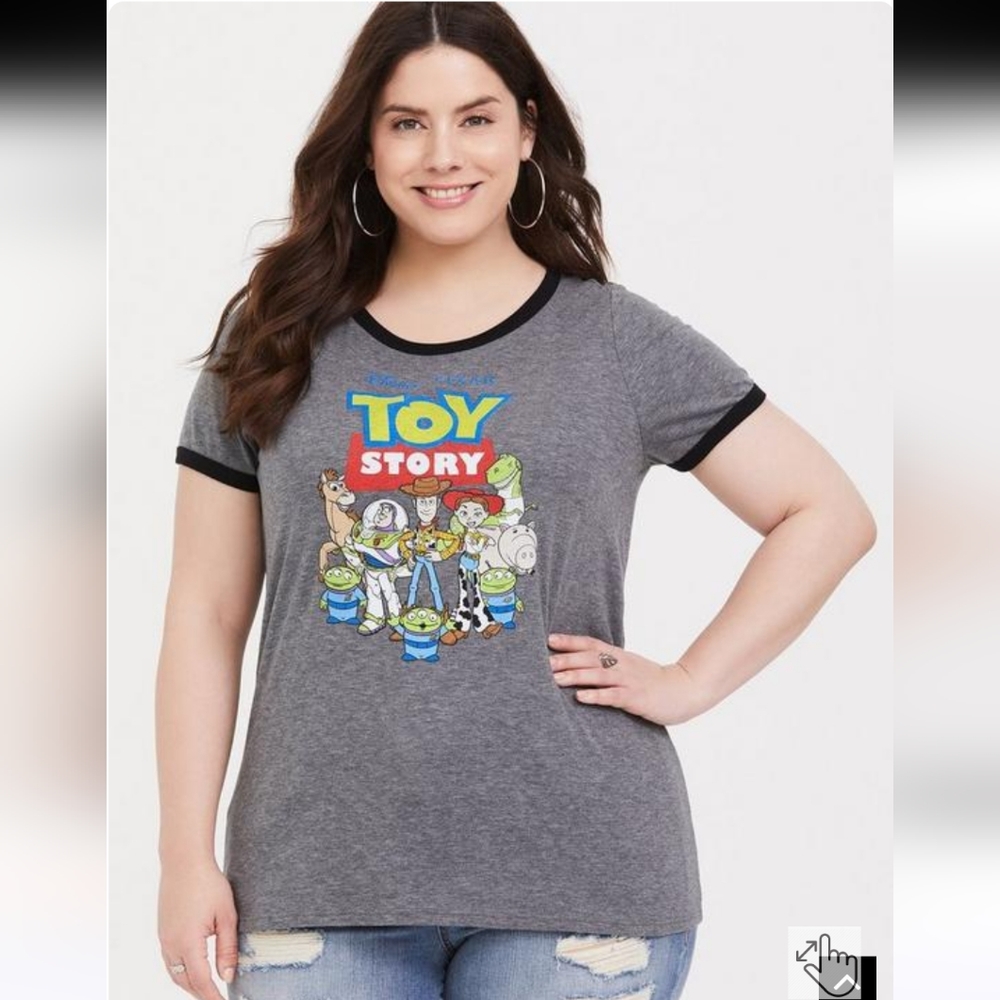 🎉Host Pick🎉 Torrid Toy Story Gray Short Sleeved Graphic T-shirt EUC Size 1(XL)